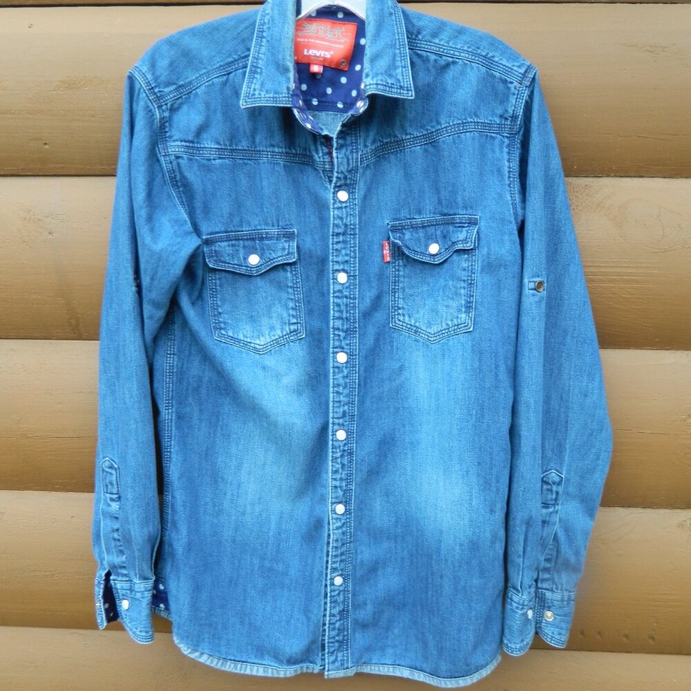 Levi's Snap Button Denim Shirt - Size 16